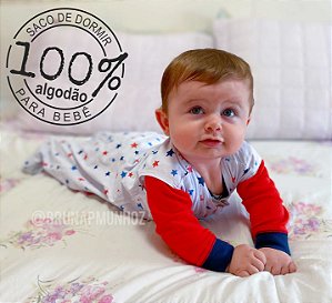 Gg 2-4a Verão, Saco Dormir Infantil Pe 100% Algodão Azul