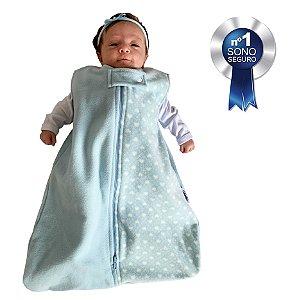 Saco de dormir para bebê em Microsoft Azul Corações (inverno)