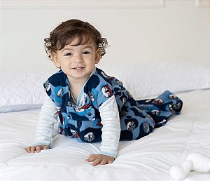 Saco de dormir para bebê em Microsoft azul (inverno) - Pipirica
