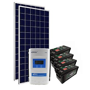 Kit Energia Solar Off Grid c/ Bateria 690Wp - até 2495Wh/dia Ribsol -  Ribsol Energia Solar