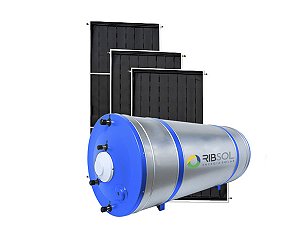 Kit Solar Boiler 500 Litros Com 2 Placas 200x100cm Inox Ribsol Energia Solar