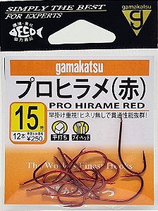 Anzol Gamakatsu Pro Hirame Red