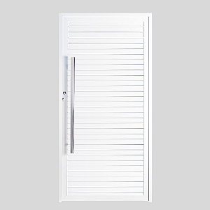 Portão Ripado de Alumínio com Puxador