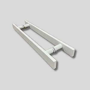 Puxador Inox Branco Barra Chata - 60cm