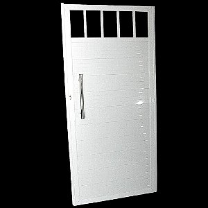Portão Lambri Branco 180x100 Abertura Direita Sem Puxador