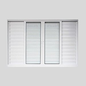 Janela Veneziana de Alumínio 6 Folhas - Linha Suprema