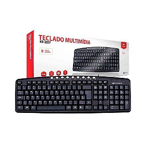 Teclado Multimídia ABTN2 USB C3tech KB-2237 Preto