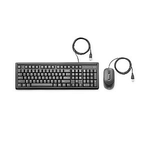 Kit Teclado e Mouse Com fio HP 160 6HD76AA#AC4 USB-A ABTN2