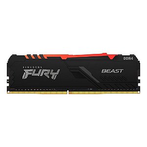 Memória Kingston Fury Beast RGB 16GB 3200MHz DDR4 CL16