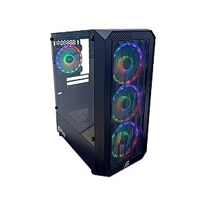 Gabinete Gamer A+ Plus Tech Zohar ATX 4 Fans A-RGB S/ Fonte AP-GB-4780