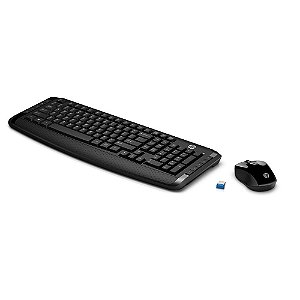 Kit Teclado + Mouse HP 300 1600Dpi sem fio