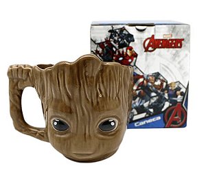 Caneca 3D Baby Groot 350ML Marvel Avengers Oficial
