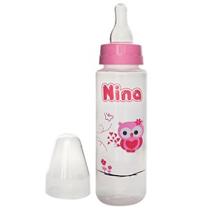 Mamadeira Nina 240ml Convencional - Rosa