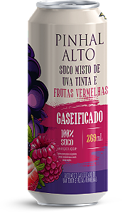 SUCO MISTO GASEIFICADO UVA TINTA E FRUTAS VERMELHAS/269 ML (12 un)