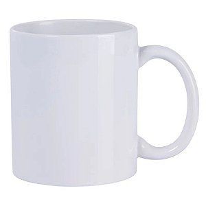 KIT 12 Caneca De Cerâmica Branca Personalizada SUA LOGO - 325ml