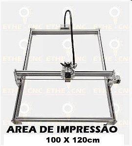 Gravadora Laser Grava, Corta, Router 2 Eixo Área 110x1300mm (com Laser 80000mw)
