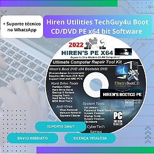 Hiren Boot CD/DVD PE X64 – Ferramentas de Reparação de PC + Suporte via WhatsApp