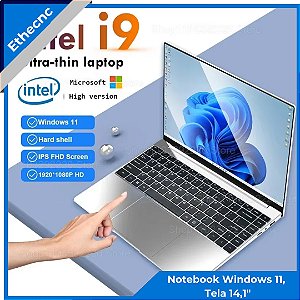 Notebook Windows 11, Tela 14,1", Intel Core i9-8950HK, 16GB RAM, SSD 1TB/2TB, PC Gamer