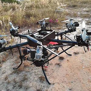 Drone Agrícola Pulverizador 120kg | Híbrido 6 Eixos com Motor 30cc e Alta Performance