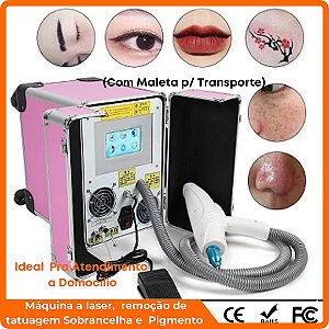 Máquina a laser,  remoção de tatuagem Sobrancelha e  Pigmento (Com Maleta p/ Transporte)