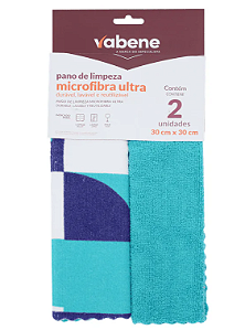 Pano de Microfibra Vabene 30x30cm c/2 Amarelo