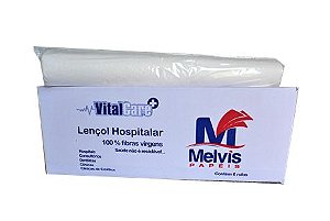 Lençol Hospitalar Rolo 100% Celulose Vital Care 50cm x 50m