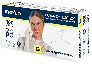 Luva de Látex Proced. c/ Pó  Inoven c/100un G CA 45834