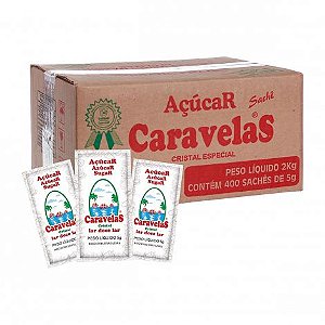 Açúcar Cristal Caravelas Sachet 5g c/400