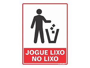 PLACA DE HIGIENE JOGUE LIXO NO LIXO