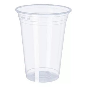 Copo Descartável Transparente Liso PP 300ml c/50