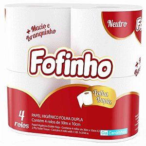 Fardo Papel Higiênico Fofinho Folha Dupla 4x30mx24 Ref.: 1038