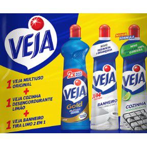 Kit Veja c/ Multiuso + Cozinha + Banheiro 500ml - Higiene, limpeza e  descartáveis. Compre online ou no televendas.