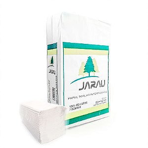5 Pacotes Papel Toalha Interfolhas Jarau 100% Celulose 20x21cm 1000