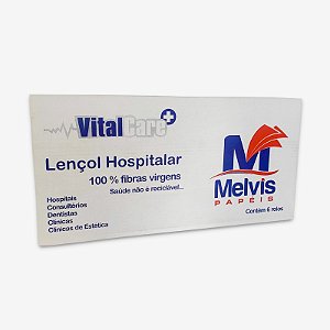 2 Rolos Lençol Hospitalar Rolo 100% Celulose Vital Care 50cm x 50m