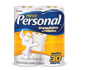 Fardo Papel Higiênico Personal Neutro Folha Simples 4x30x15