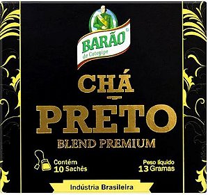 Chá Barão c/ 10 Sachês 13g Preto