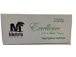 Papel Higienico Interfolhado Melvis Folha Simples 21x11cm c/8000