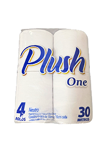 Papel Higienico Folha Simples Plush One 4x30m