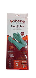 Luva Nitrilica Cano Longo Verde Vabene P