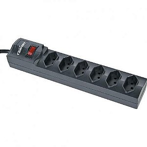 FILTRO LINHA 6 TOMADAS BRIGHT PR REF.06722 BIVOLT SD