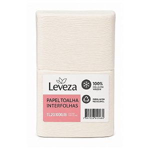 Papel Toalha Interfolhas Leveza 100% Celulose Virgem 20x20cm 1000 Folhas