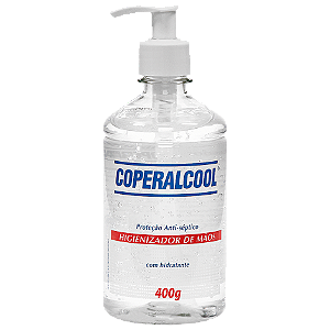 Álcool Gel c/ Válvula Pump Coperalcool c/ Hidratante 400g