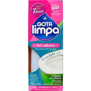Gel Adesivo Sanitário Gota Limpa c/ 7 Doses Eucalipto