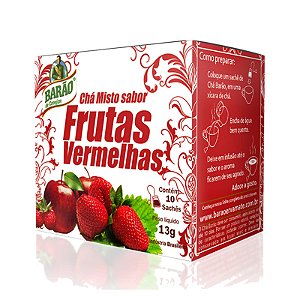 Chá Barão Frutas Vermelhas 13g (5x10 sachês)