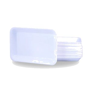 Bandeja de Isopor TotalPlast TRL-02 Branca 210x140x18mm - Fardo C/400