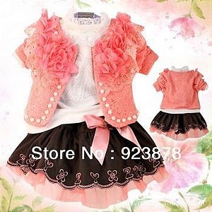 lindo conjunto 3 peças,saia+casaco de manga comprida+ blusa de baixo!