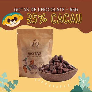 GOTAS de chocolate 35% CACAU docinho, zero leite - 65 g JUPA