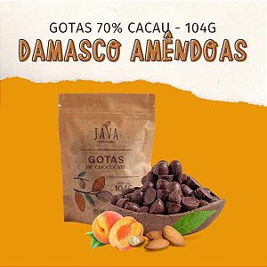 GOTAS 70% cacau DAMASCO E AMÊNDOAS - 104 g