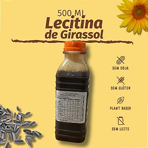 Lecitina de Girassol para alérgicos 500g - SEM GMO - Sem glúten, sem leite, sem soja