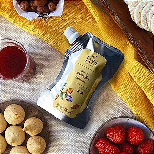 Creme de AVELÃ COM CACAU - 100g - Sem glúten, sem leite, sem soja, c/ açúcar demerara